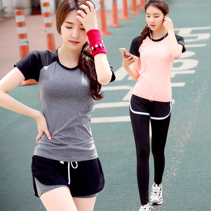 春夏韩版瑜伽服健身服套装休闲运动套装跑步速干透气瑜伽服服女款